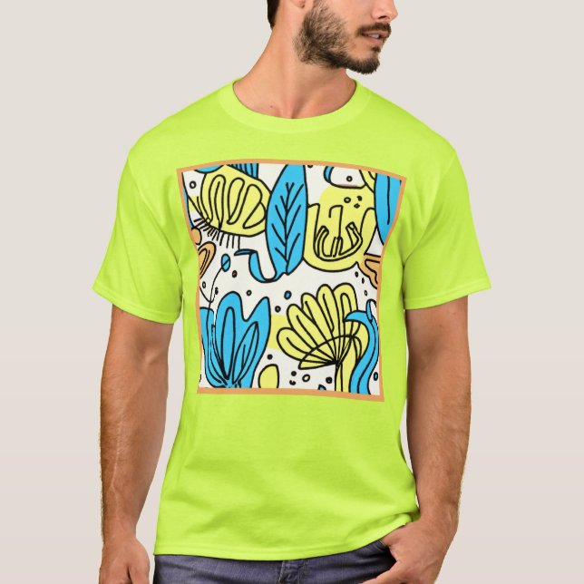 Simple Ocean Patterns Art T-Shirt (Front)