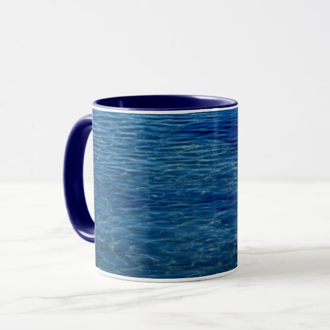 Simple Ocean Ripples Mug (Front Left)