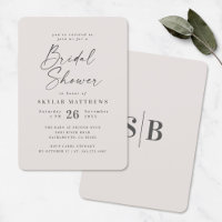Simple Off-White Ivory Solid Colour Bridal Shower