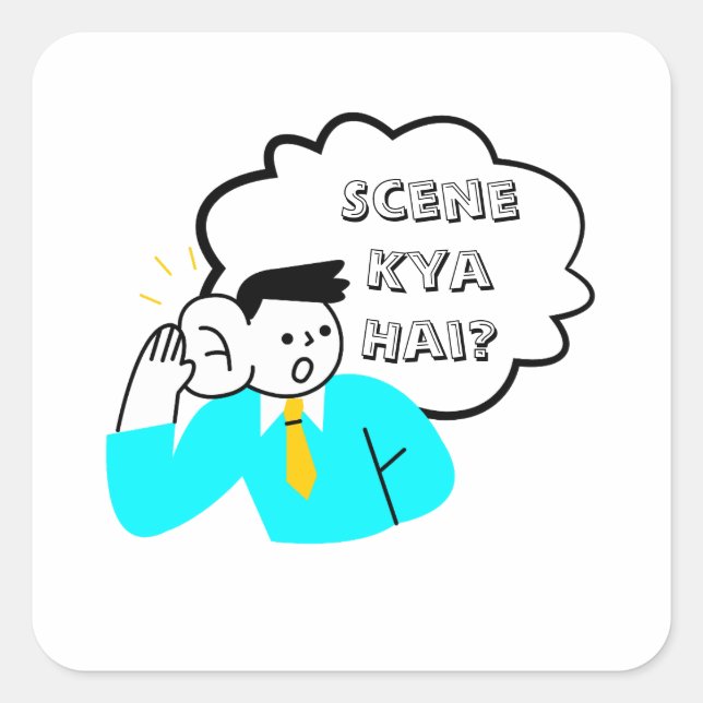 Simple Office Humour Sticker | coffee then emails (Front)