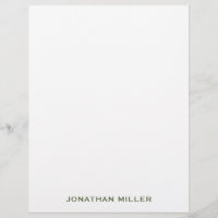 Simple Olive Green Typographic Name Stationery