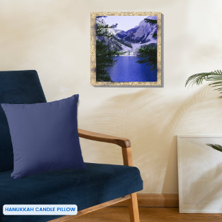 Simple One Colour Medium Blue  Cushion