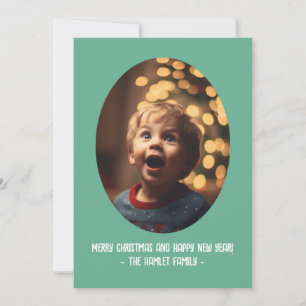 Simple One Photo Message Holiday Card
