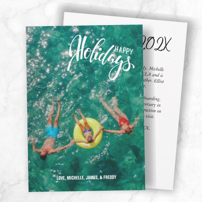 Simple One Photo with Written Greeting Holiday Card (Creator Uploaded)