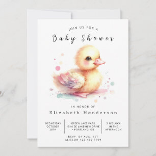 Simple Online Duck Baby Shower Invitation
