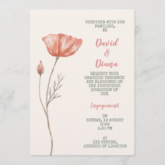 Simple Orange Color Invitation