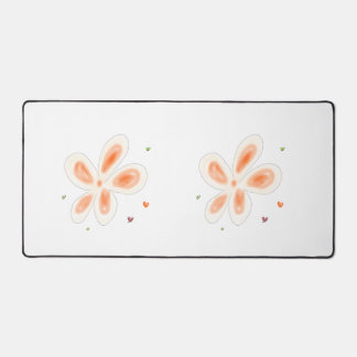 Simple Orange Flower Art Desk Mat – Minimalist Flo