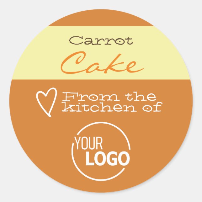 Simple Orange Food Cake Cookie Labels Calligraphy  (Front)