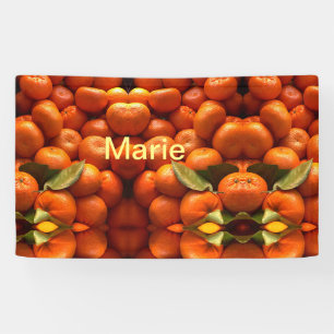 Simple orange fruit add name minimal custom th th banner