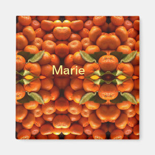 Simple orange fruit add name minimal custom th th magnet