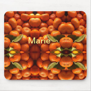 Simple orange fruit add name minimal custom th th mouse pad