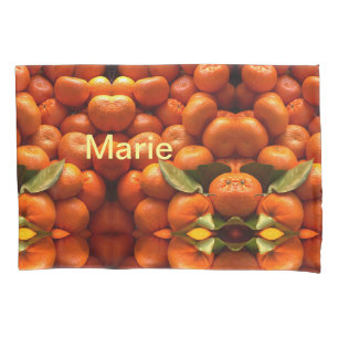 Simple orange fruit add name minimal custom th th pillowcase