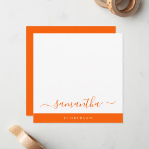 Simple orange handwritten script card