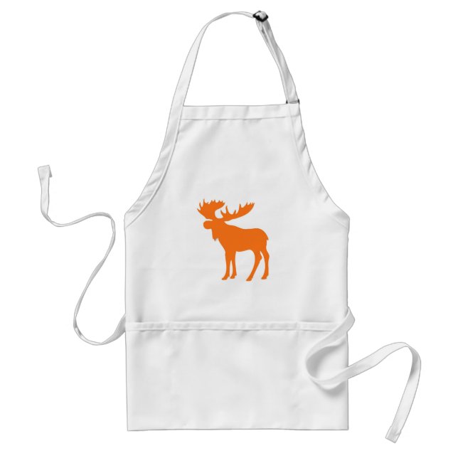 Simple orange moose symbol standard apron (Front)