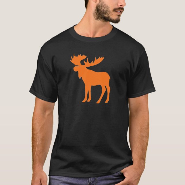 Simple orange moose symbol T-Shirt (Front)