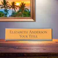 Simple Orange Name Plate