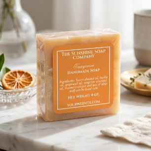 Simple Orange Soap and Cosmetics Label