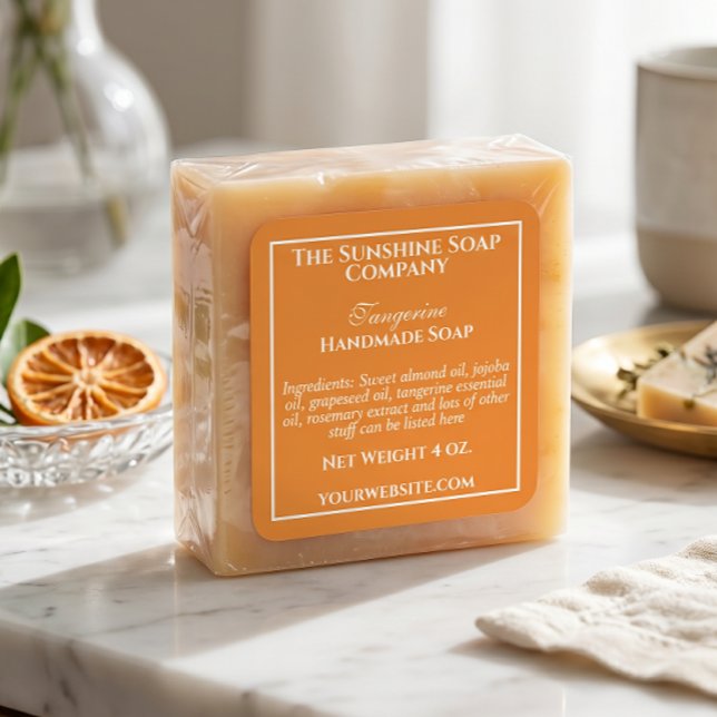 Simple Orange Soap and Cosmetics Label  (Creator Uploaded)