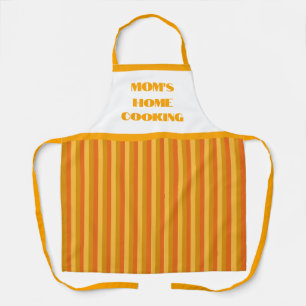 Simple Orange Stripe Mum's Home Cooking Apron