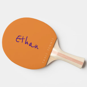 Simple orange table_tennis signature ping pong paddle