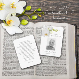 Simple Orchid Funeral Memorial Prayer Photo Card
