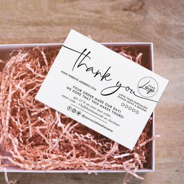 Simple Order Thank You Business Card (Creator Uploaded)