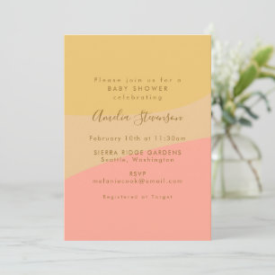 Simple Organic Shapes Sherbet Pastel Baby Shower Invitation