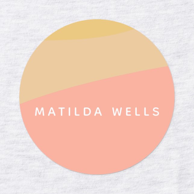 Simple Organic Shapes Sherbet Pastel Personalised (Design 1)