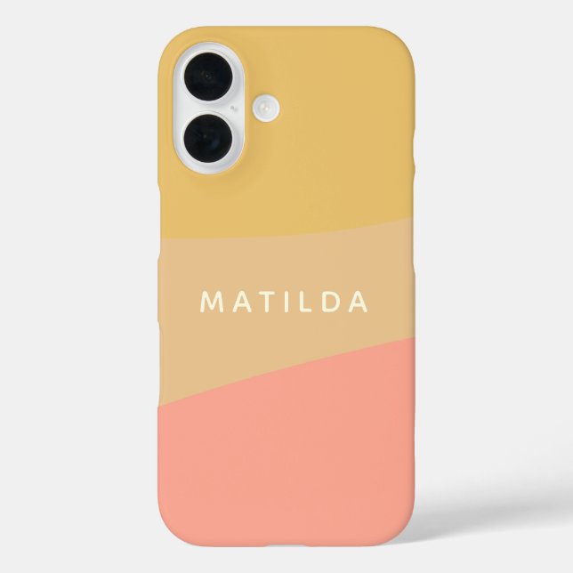 Simple Organic Shapes Sherbet Pastel Personalised Case-Mate iPhone Case (Back)