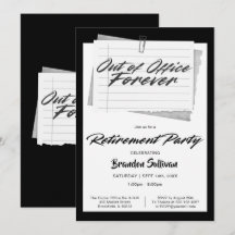 Simple Out of Office Forever Retirement Party