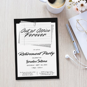 Simple Out of Office Forever Retirement Party Invitation