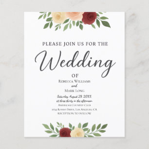Simple Overlay Photo Wedding Invitation Flyer
