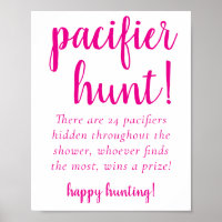 Simple Pacifier Hunt | Hot Pink Shower Game