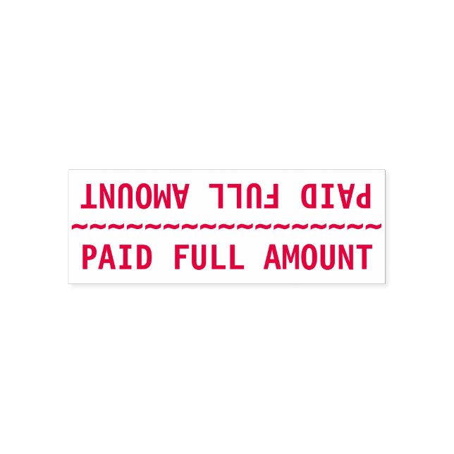 Simple "PAID FULL AMOUNT" Rubber Stamp (Design)