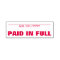 Simple "PAID IN FULL" Rubber Stamp