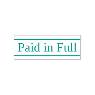 Simple "Paid in Full" Rubber Stamp