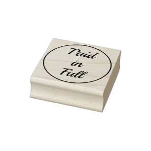 Simple "Paid in Full" Rubber Stamp
