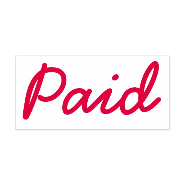 Simple "Paid" Rubber Stamp (Design)
