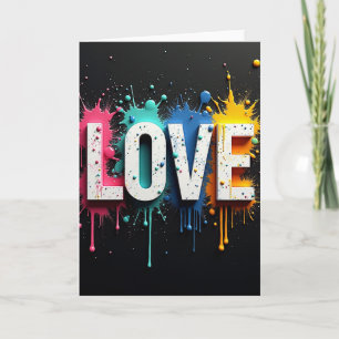 Simple Paint Splatter Love Card