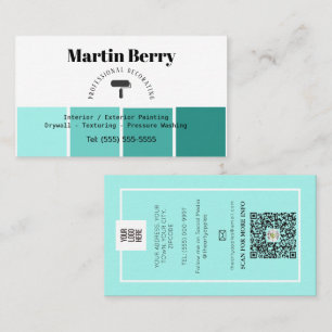 Simple Painter and decorator interior design small Business Card
