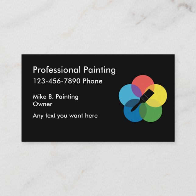 Simple Painter Business Cards (Front)