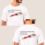 Simple Painter Employee Works Uniform Shirts<br><div class="desc">Painter business uniform work shirts designed with a classy paint brush image along with text layout you can customise online for themes related to painting,  house painting,  or a commercial or residential paint contractor. Available in bulk on budget.</div>