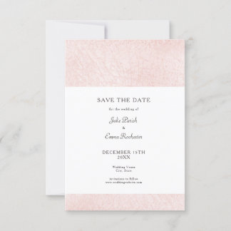 Simple Pale Pink With Elegant Script Save the Date