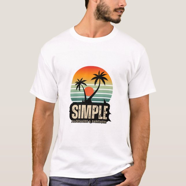 Simple Palm Tree Summer T-Shirt" T-Shirt (Front)