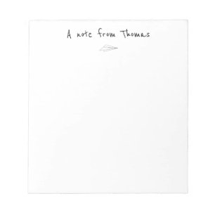Simple Paper Aeroplane Notepad