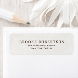 Simple paper texture Return Address Label