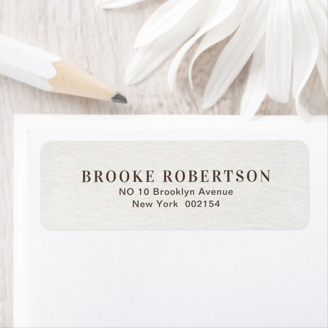 Simple paper texture Return Address Label (Insitu)