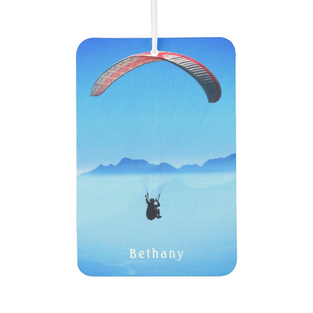 Simple Paragliding Photo With Blue Sky Car Air Freshener (Front)