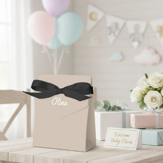 Simple Party Box Gift Bag Favours neutral