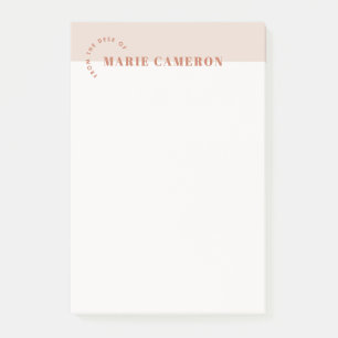 Simple Pastel Colorblock Post-It Notes - Brown